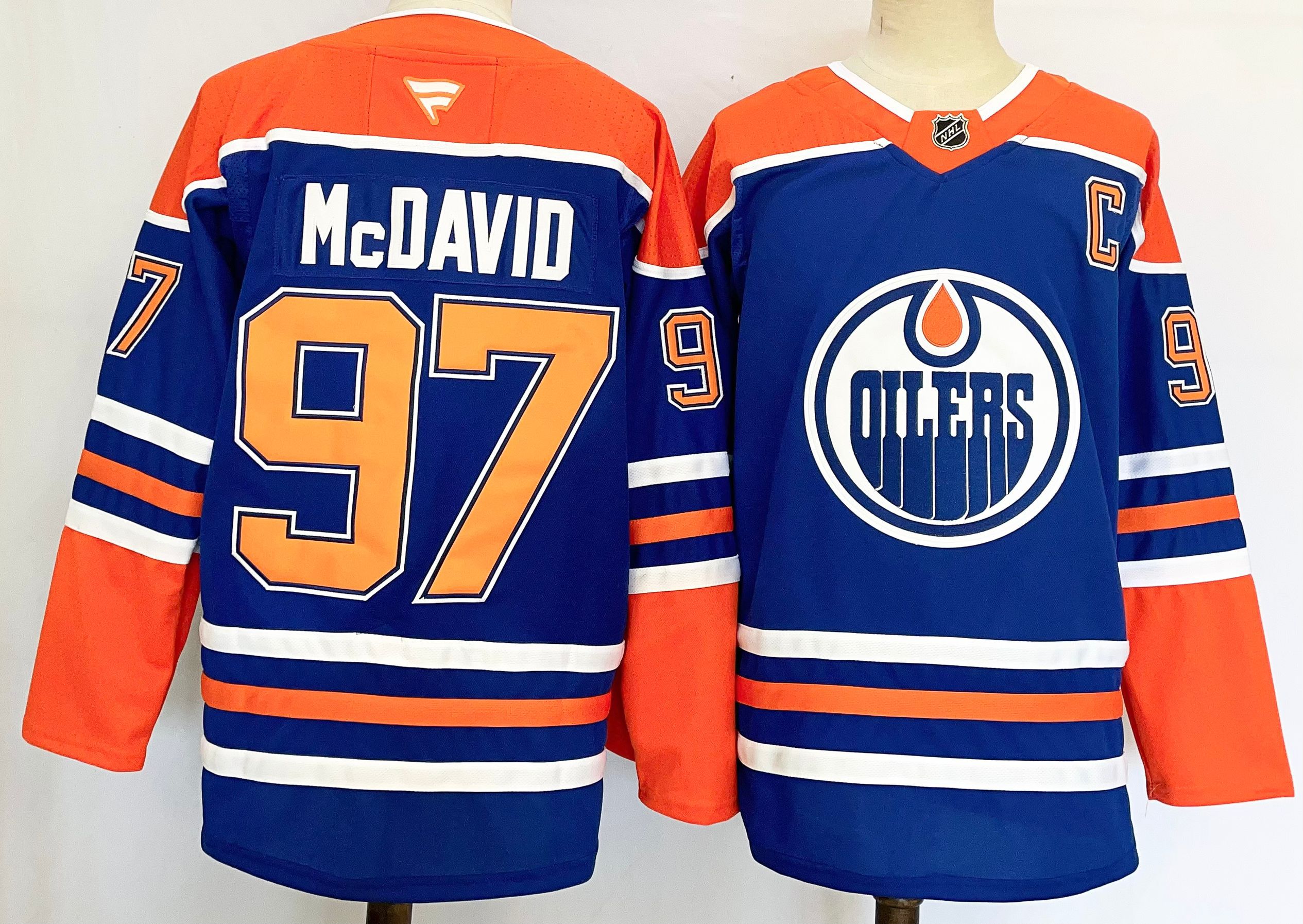 Men Edmonton Oilers #97 Mcdavid Blue 2025 Home Premier Player NHL Jerseys